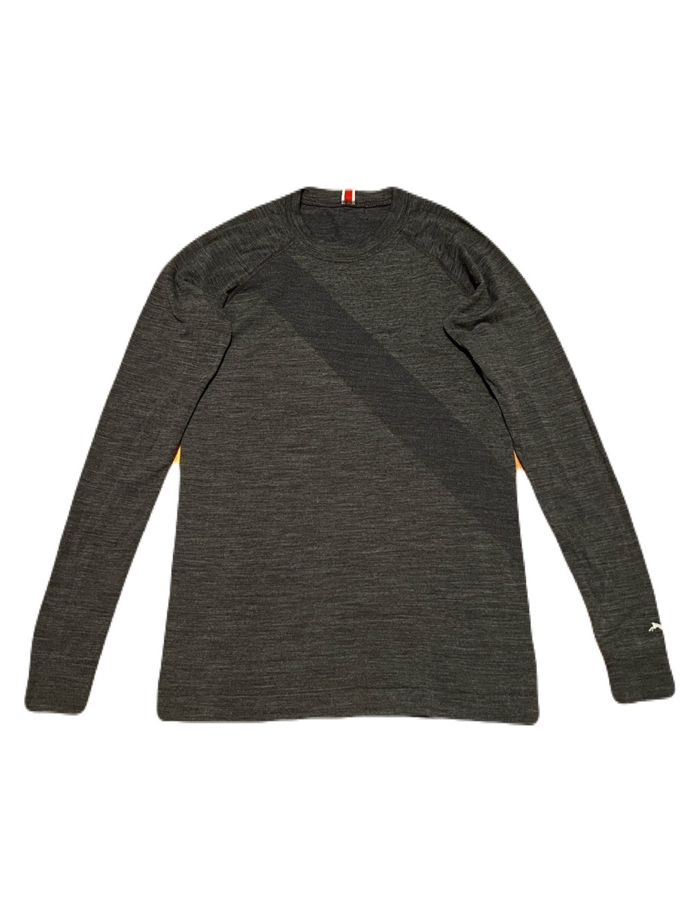 Tracksmith Brighton Wool Long Sleeve Top in Charcoal Grey, Women’s size Small